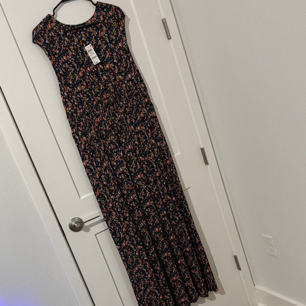 INC International Concepts Black Floral Maxi Dress